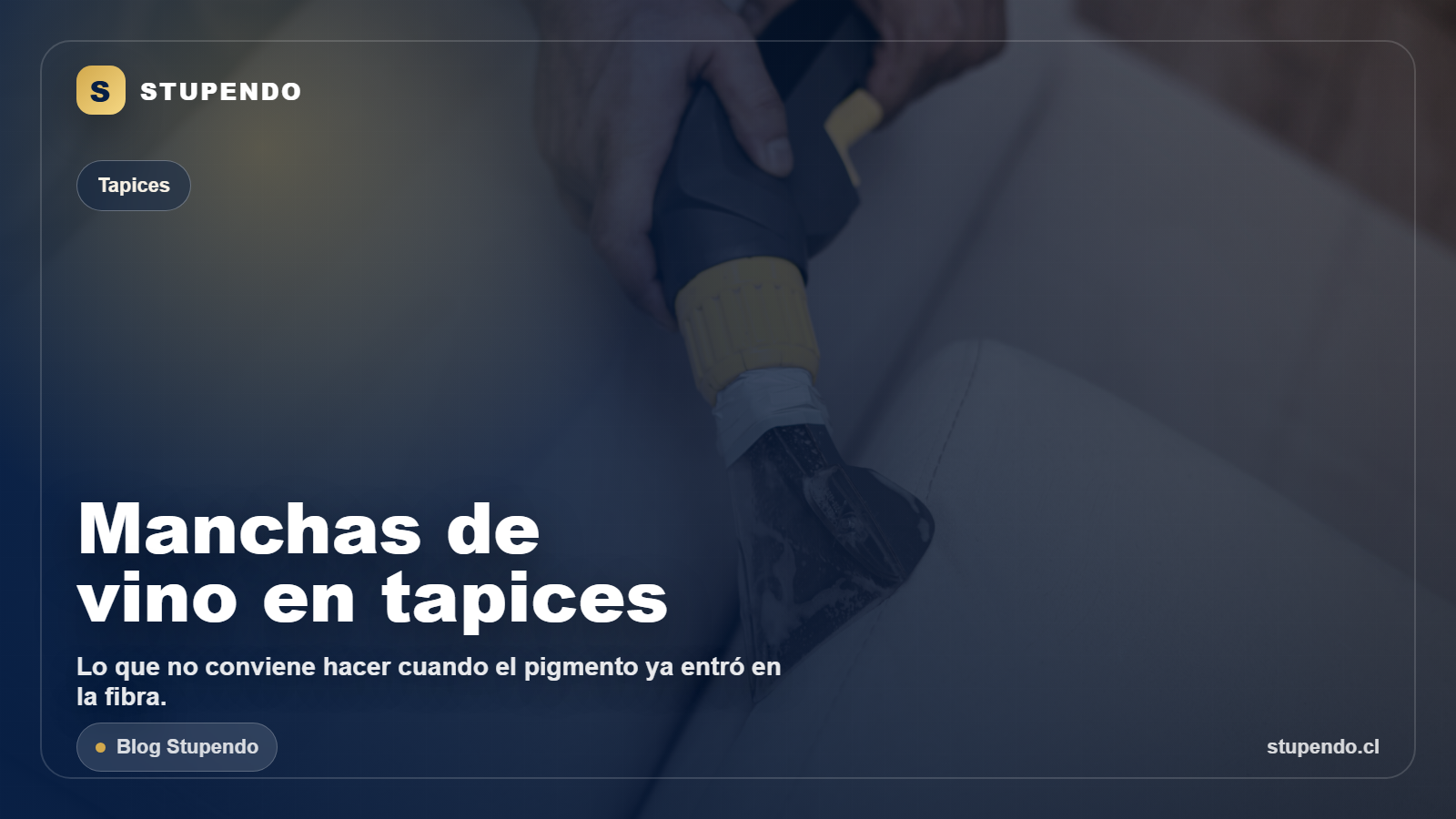 Manchas de vino en tapices: que no hacer